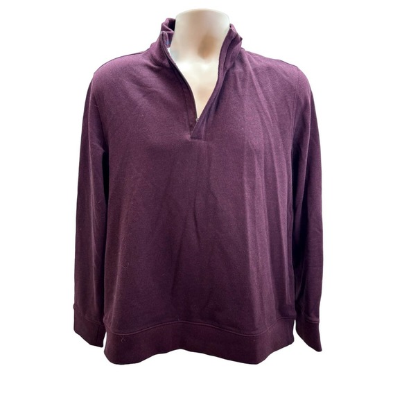 UNTUCKit Other - Untuckit Men's Sweater Corral Size M Quarter Zip Burgundy Pullover EUC 40297